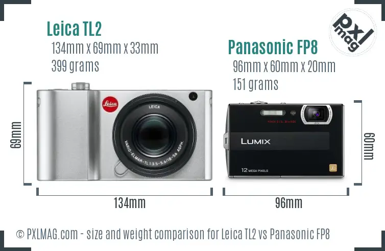 Leica TL2 vs Panasonic FP8 size comparison