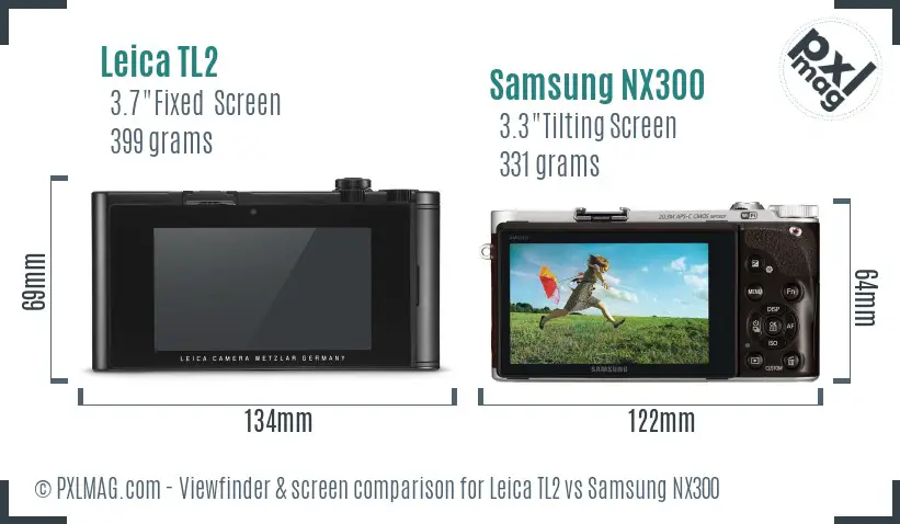 Leica TL2 vs Samsung NX300 Screen and Viewfinder comparison Leica TL2 vs Samsung NX300 Screen and Viewfinder comparison