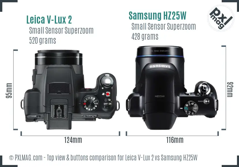 Top view design and control layout comparison