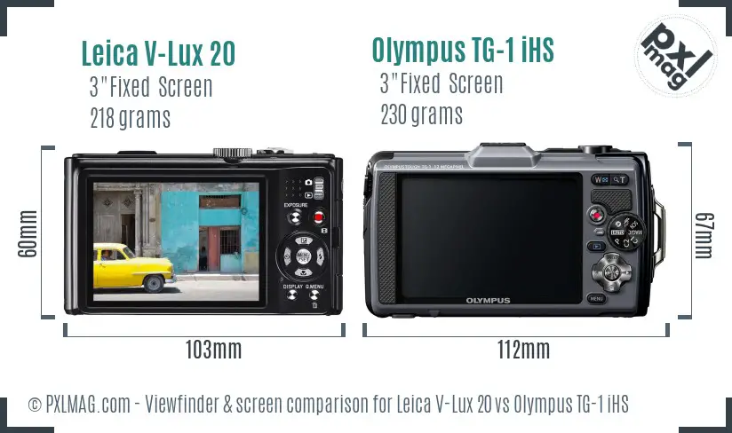 Leica V-Lux 20 vs Olympus TG-1 iHS Screen and Viewfinder comparison Leica V-Lux 20 vs Olympus TG-1 iHS Screen and Viewfinder comparison