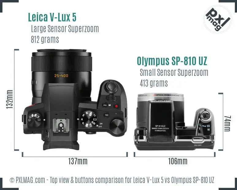 Top view design and control layout comparison