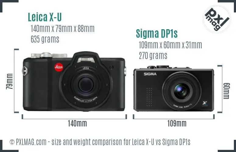 Leica X-U vs Sigma DP1s size comparison