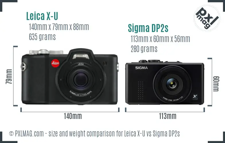 Leica X-U vs Sigma DP2s size comparison