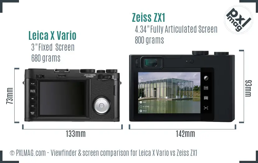 Leica X Vario vs Zeiss ZX1 Screen and Viewfinder comparison