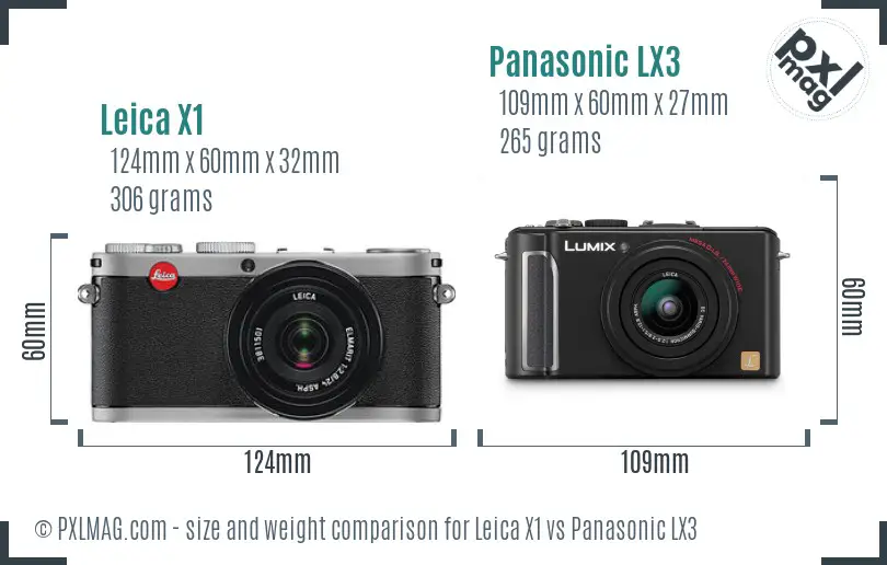 Leica X1 vs Panasonic LX3 size comparison Leica X1 vs Panasonic LX3 size comparison