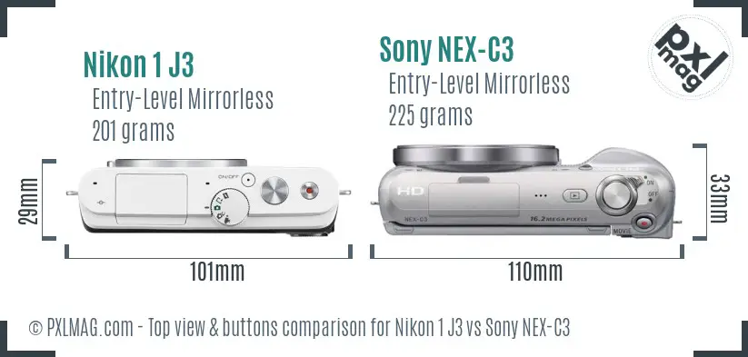 Top view design and control layout comparison