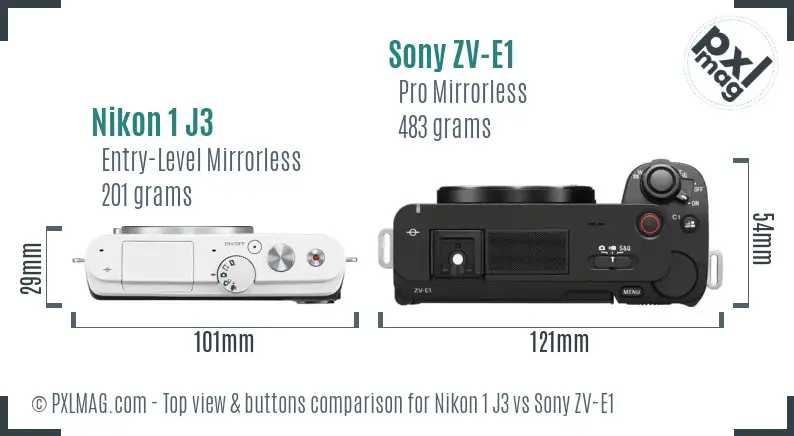 Top view design and control layout comparison