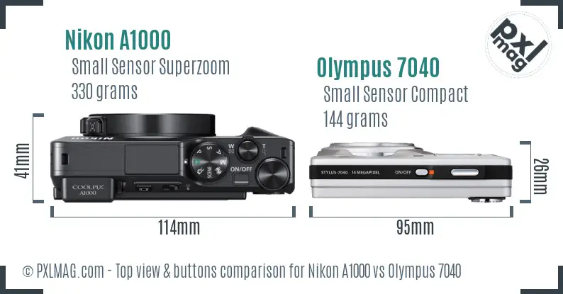 Top view design and control layout comparison