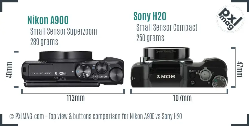 Top view design and control layout comparison