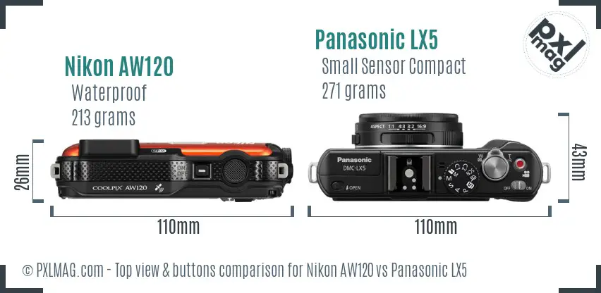 Top view design and control layout comparison