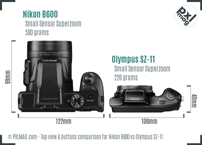 Top view design and control layout comparison