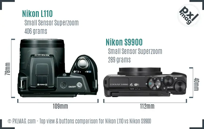 Top view design and control layout comparison
