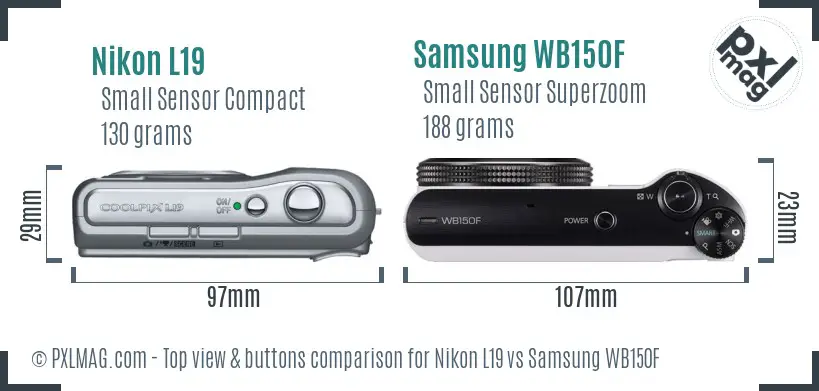 Top view design and control layout comparison