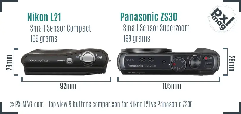 Top view design and control layout comparison