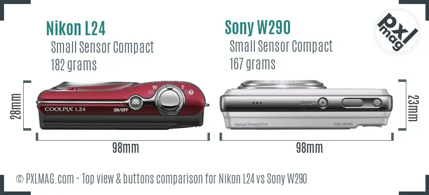 Top view design and control layout comparison