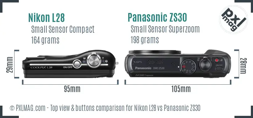 Top view comparison showing design and control layout