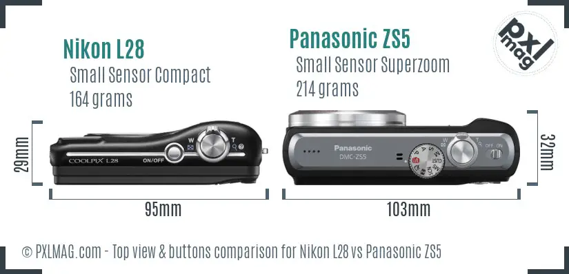 Top view design and control layout comparison