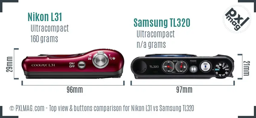 Top view design and control layout comparison