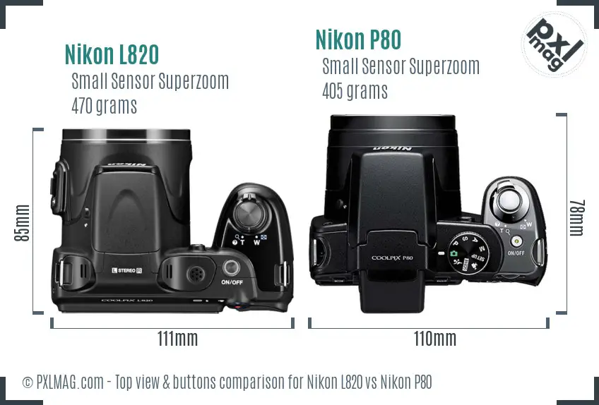 Top view design and control layout comparison
