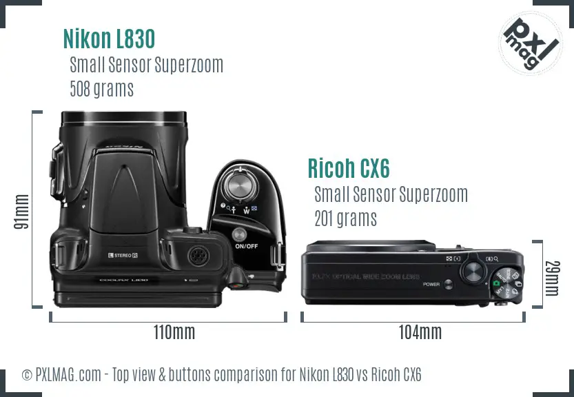 Top view design and control layout comparison