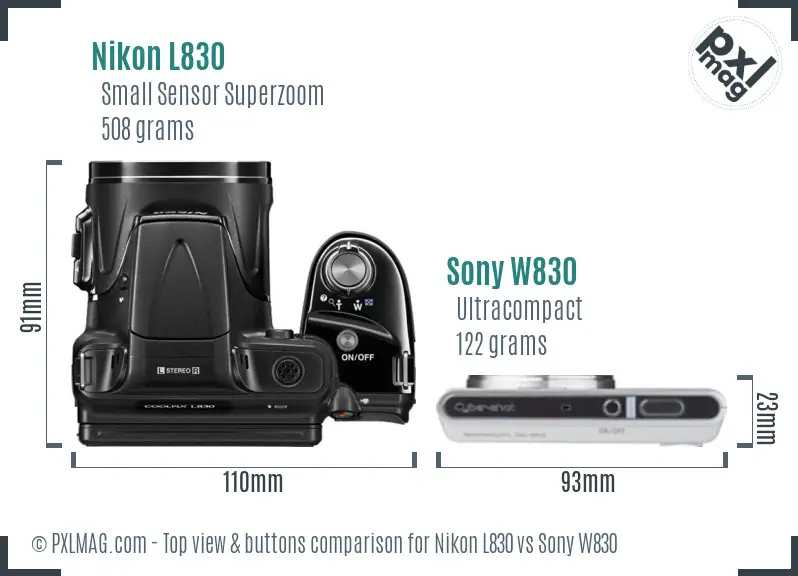 Top view design and control layout comparison