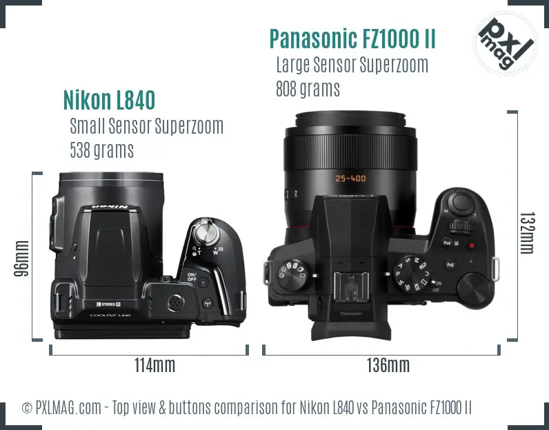 Top view design and control layout comparison