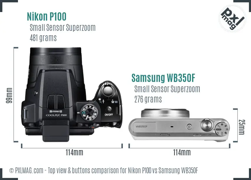 Top view design and control layout comparison