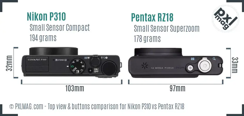 Top view design and control layout comparison