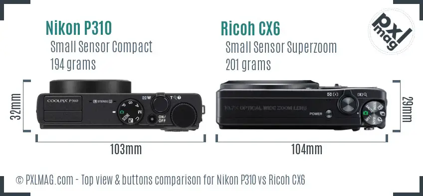 Top view design and control layout comparison