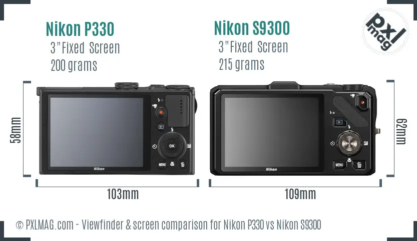 Nikon P330 vs Nikon S9300 Screen and Viewfinder comparison Nikon P330 vs Nikon S9300 Screen and Viewfinder comparison