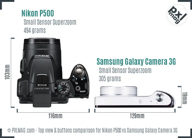Top view design and control layout comparison