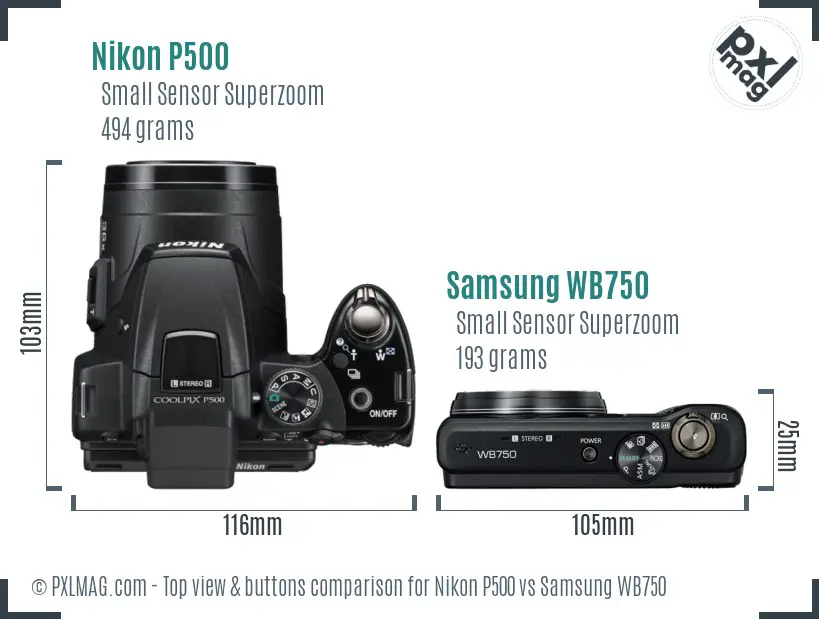 Top view design and control layout comparison