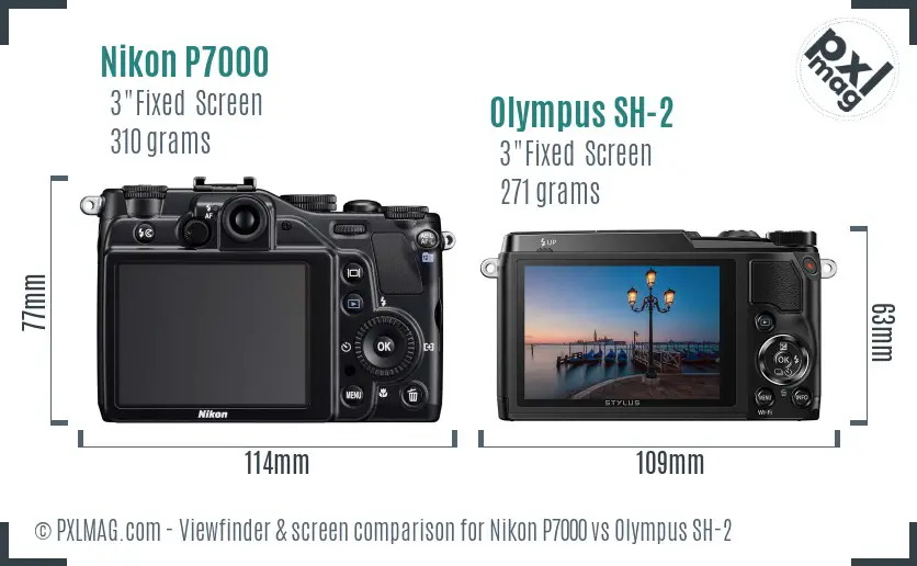 Nikon P7000 vs Olympus SH-2 Screen and Viewfinder comparison Nikon P7000 vs Olympus SH-2 Screen and Viewfinder comparison
