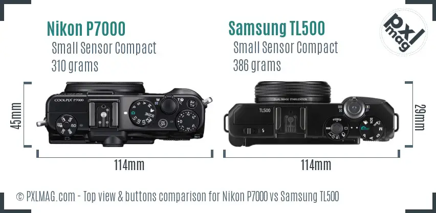 Top view design and control layout comparison