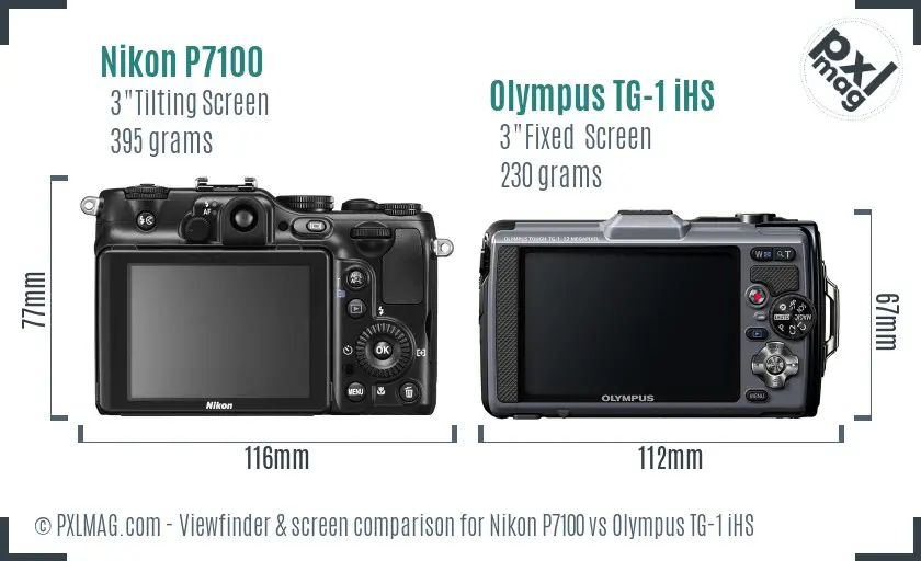 Nikon P7100 vs Olympus TG-1 iHS Screen and Viewfinder comparison Nikon P7100 vs Olympus TG-1 iHS Screen and Viewfinder comparison