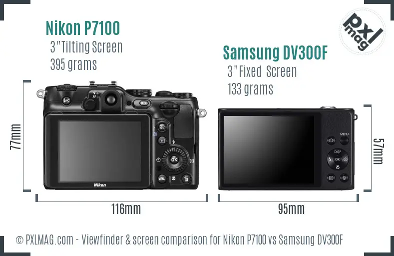 Nikon P7100 vs Samsung DV300F Screen and Viewfinder comparison Nikon P7100 vs Samsung DV300F Screen and Viewfinder comparison