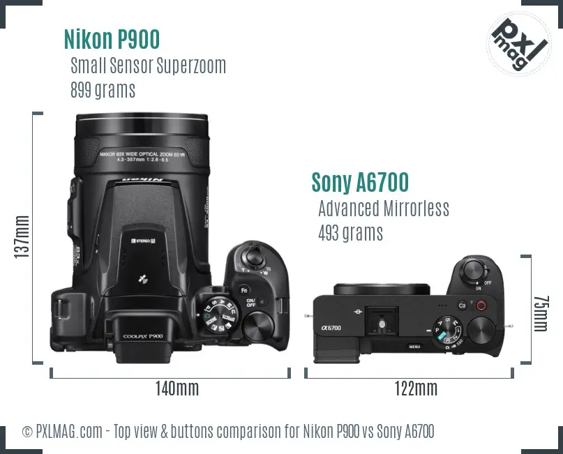 Top view design and control layout comparison