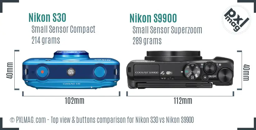 Top view design and control layout comparison