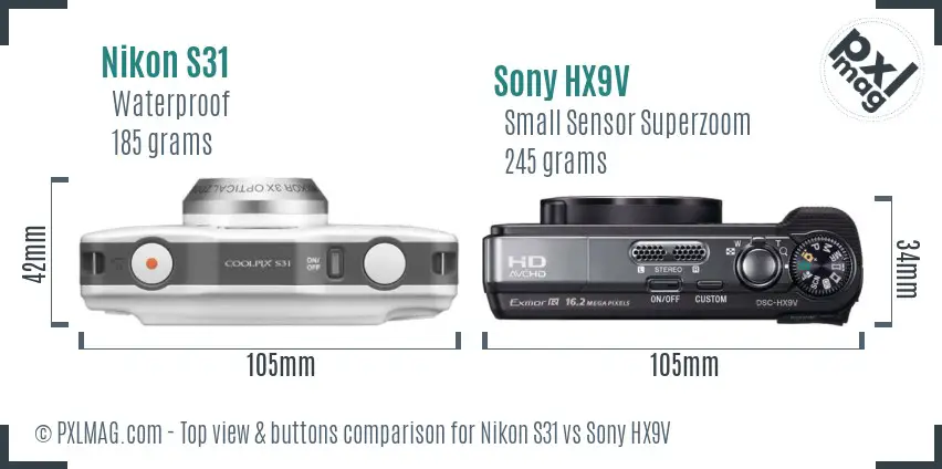 Top view design and control layout comparison