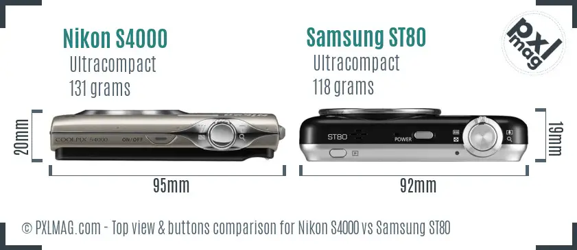 Top view design and control layout comparison