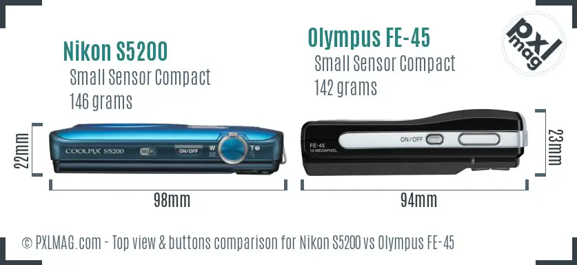 Top view design and control layout comparison