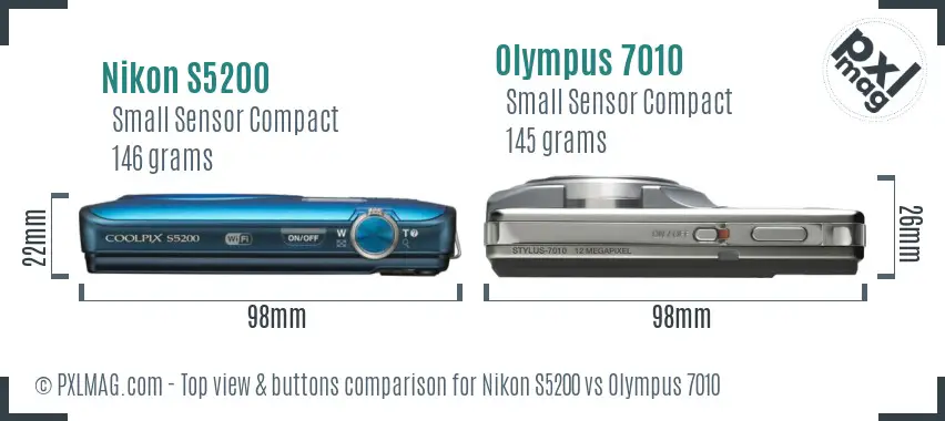 Top view design and control layout comparison