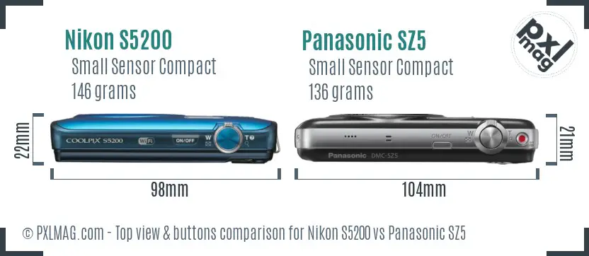 Top view design and control layout comparison