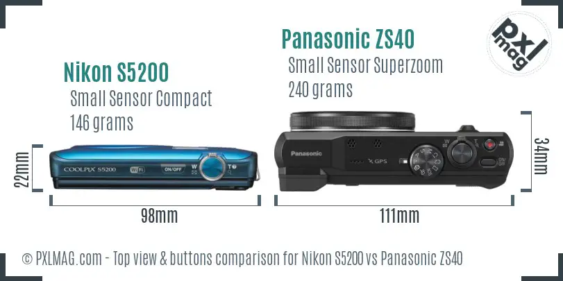 Top view design and control layout comparison