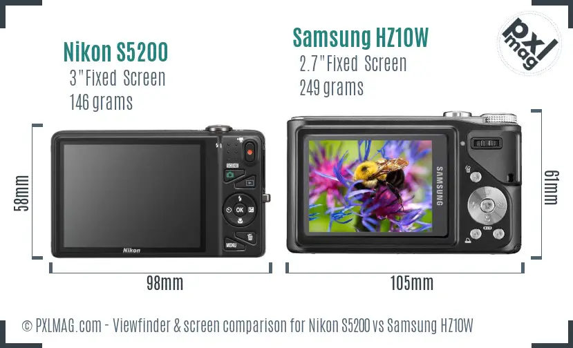 Backscreen comparison