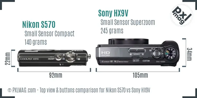 Top view design and control layout comparison