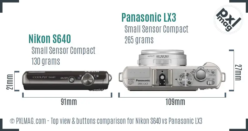 Top view design and control layout comparison
