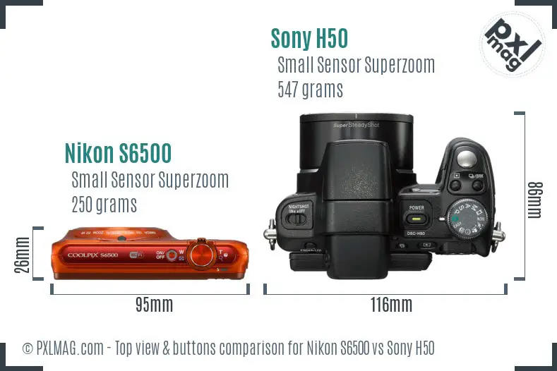 Top view design and control layout comparison