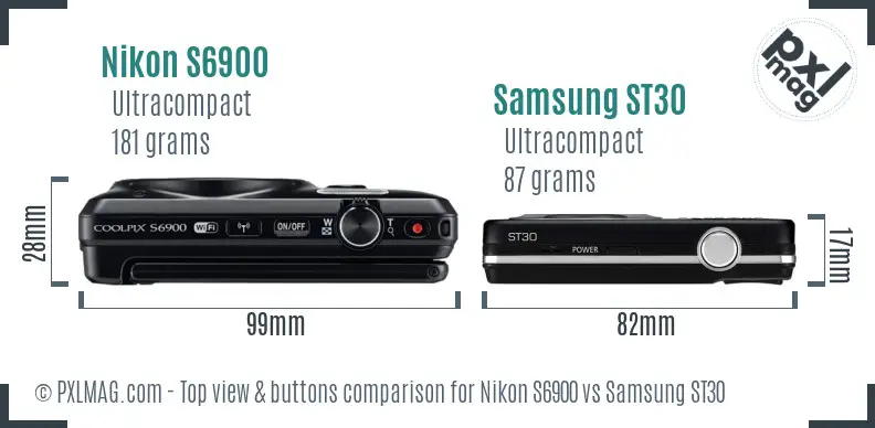 Top view design and control layout comparison
