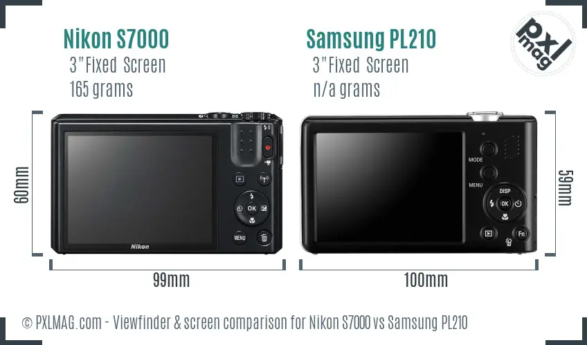 Nikon S7000 vs Samsung PL210 Screen and Viewfinder comparison Nikon S7000 vs Samsung PL210 Screen and Viewfinder comparison